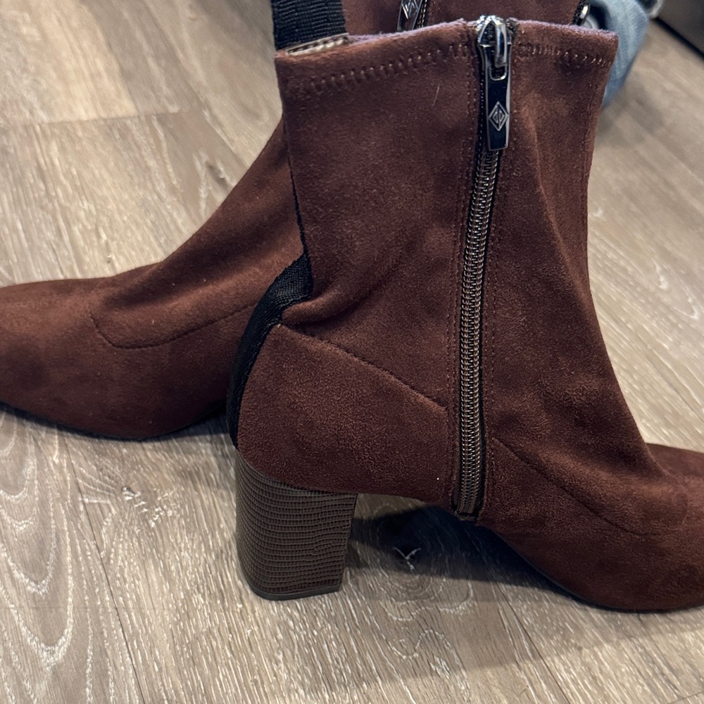 Brown Suede Ankle Boots